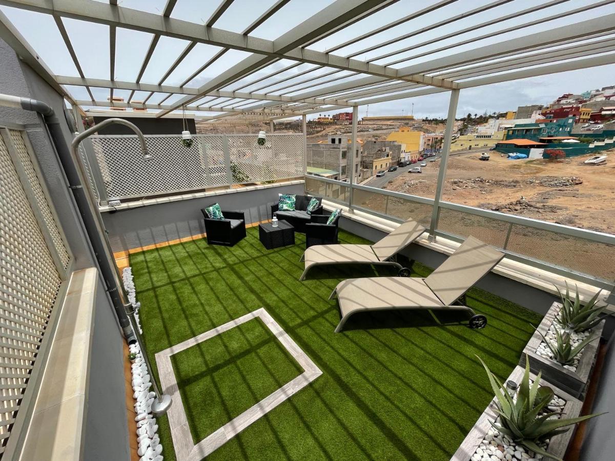 ÁTICO TURQUESA BEACH CON PISCINA y WIFI Sardina Exterior foto
